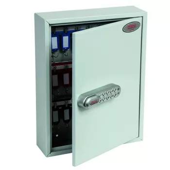 Phoenix Safe KC0601E raktų spinta - pilka - 42 kabliukai - elektroninis užraktas - montuojama ant sienos - 270 x 80 x 350 mm