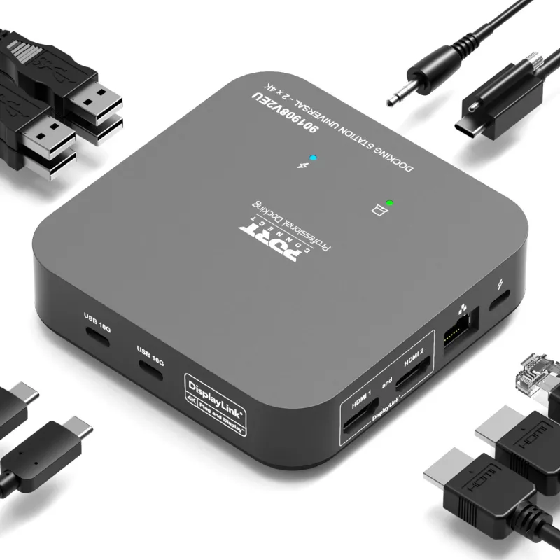PORT Designs Universal Docking Station - 2 x 4K 2 HDMI su maitinimo šaltiniu - ES