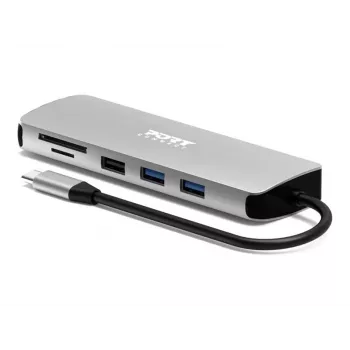 PORT Designs USB-C 9-in-1 Docking Station su 4K HDMI ir 85W PD - Space Grey