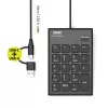 PORT Designs PORT Connect skaitmeninis klavišų blokas USB-C juodas