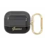 Guess Apple AirPods 3 permatomas dėklas juodas