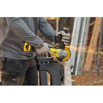 STANLEY Belaidis kampinis šlifuoklis 125mm V20 18V Tik įrankis