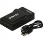 Duracell DRP5958 USB vidinis baterijų įkroviklis, skirtas Panasonic DMW-BNB9E - juodas - 5V
