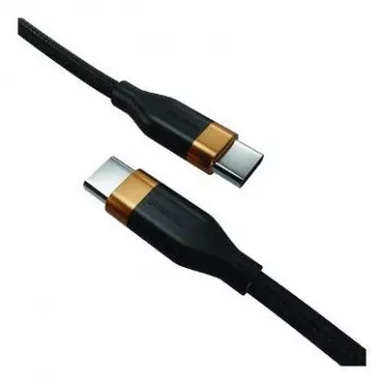 2-Power 1m USB-C į USB-C 60W įkrovimo ir duomenų sinchronizavimo laidas juodas
