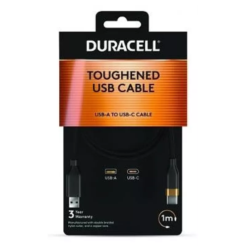 2-Power 1m USB-A į USB-C laidas - juodas