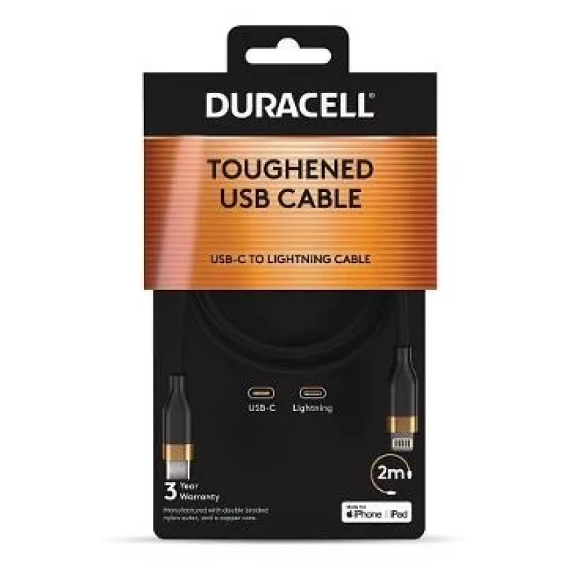 2-POWER 2m USB-C į Lightning laidas - Baltas - MFi sertifikuotas - 60W PD