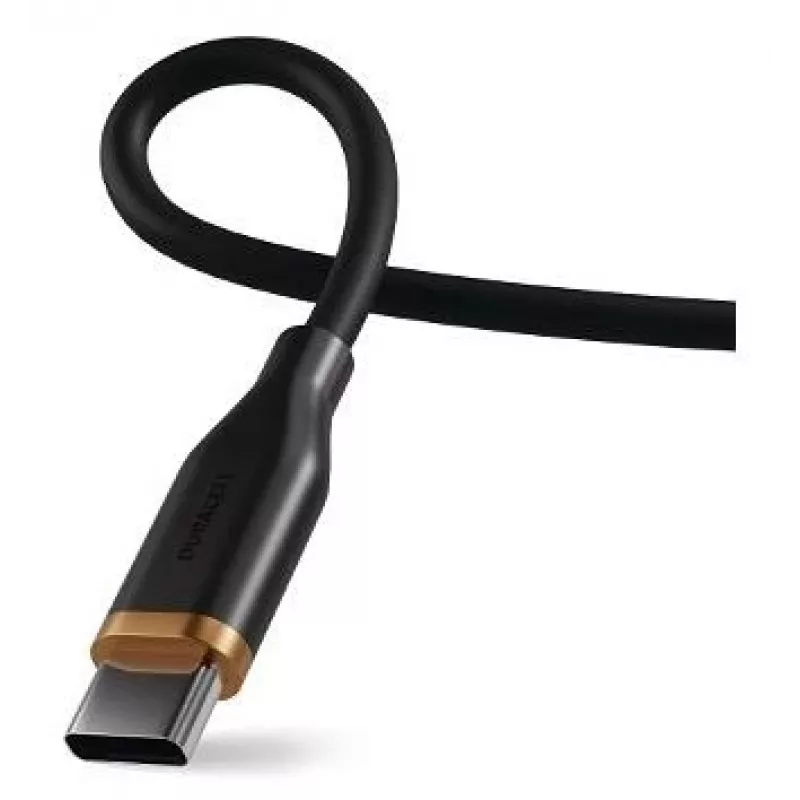 2-Power 2m USB-C į USB-C 100W Silikoninis Laidas Juodas