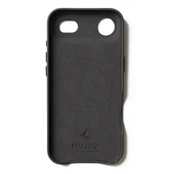 Mujjo Leather Case for iPhone 15 Pro Max su MagSafe (Juoda)