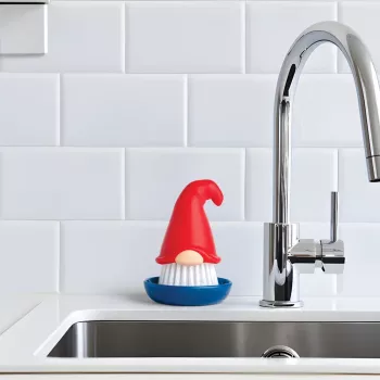 OTOTO Beardy Dish Brush – originalus virtuvės šepečio indams plauti su integruota pakabinimo skylute