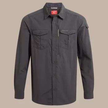 Craghoppers NosiLife Adventure LS Shirt III - Black Pepper, Dydis M