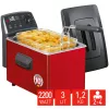 FRITEL TURBO SF gruzdintuvė 3L 2200W juoda/raudona/pilka