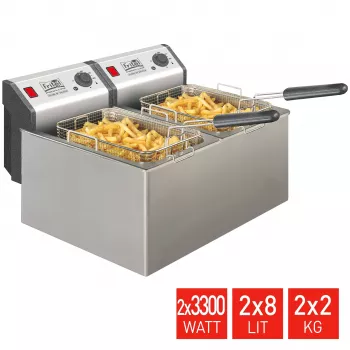 FRITEL profesionalus gruzdintuvas 16 litrų 6,6kW nerūdijantis plienas