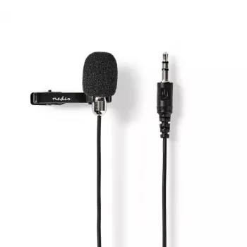NEDIS MICCJ105BK Wired Microphone, 3.5 mm Jack, Omnidirectional, Black