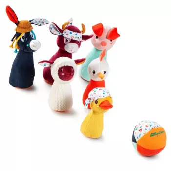 Lilliputiens Fermos kėglių rinkinys su skambančiu kamuoliuku