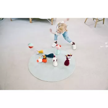 Lilliputiens Fermos kėglių rinkinys su skambančiu kamuoliuku