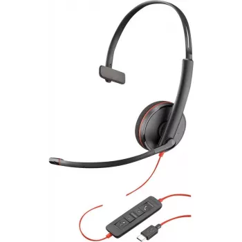 Poly Blackwire C3210 USB-C - 3200 serija - Pridedama ausinė su triukšmo slopinimo mikrofonu - Juoda