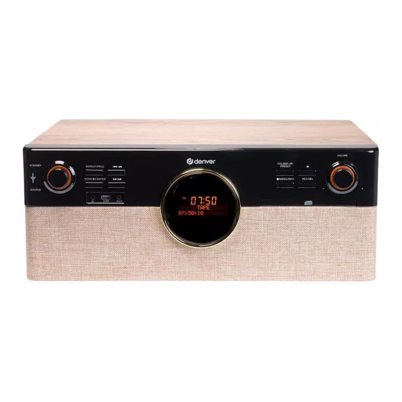 Denver MRD-180 Retro muzikos centras medinis DAB+/FM CD kasetė Bluetooth