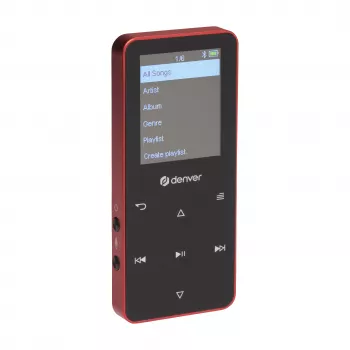Denver MP-1830R MP4 grotuvas su Bluetooth, 1,8 colio ekranu, 4GB, raudonas