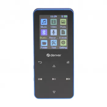 Denver MP-1830BU MP4 grotuvas su Bluetooth, 1,8 colio ekranu, 4GB, mėlynas