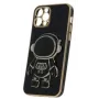 iLike Samsung Galaxy A34 5G Astronaut Dėklas - Skaidrus su Astronauto Grafika, TPU Nugarinė Dangtelis su Pėdelė