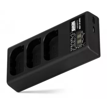 Newell CD-USB-C Triple-Channel Charger, skirtas Canon LP-E6 baterijoms