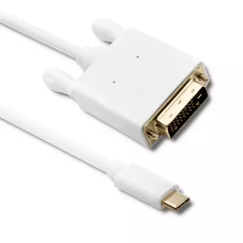 Qoltec USB 3.1 Type-C Male to DVI-D Male Cable 1m 4K 30Hz Black