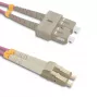 Qoltec Fiber Optic Patch Cable LC/UPC to LC/UPC Multimode OM4 Duplex 10m