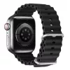Dux Ducis Silicone Watch Strap, skirtas Apple Watch 8/7/6/5/4/3/2/SE (38/40/41 mm) - juoda