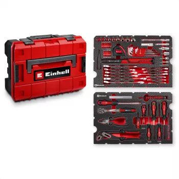 Einhell E-CASE 370570 80 dalių universalus įrankių dėklas (raudonas/juodas)