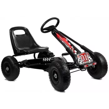 LEAN TOYS LEAN CARS A-15 Go-Cart Black Pumped Wheels