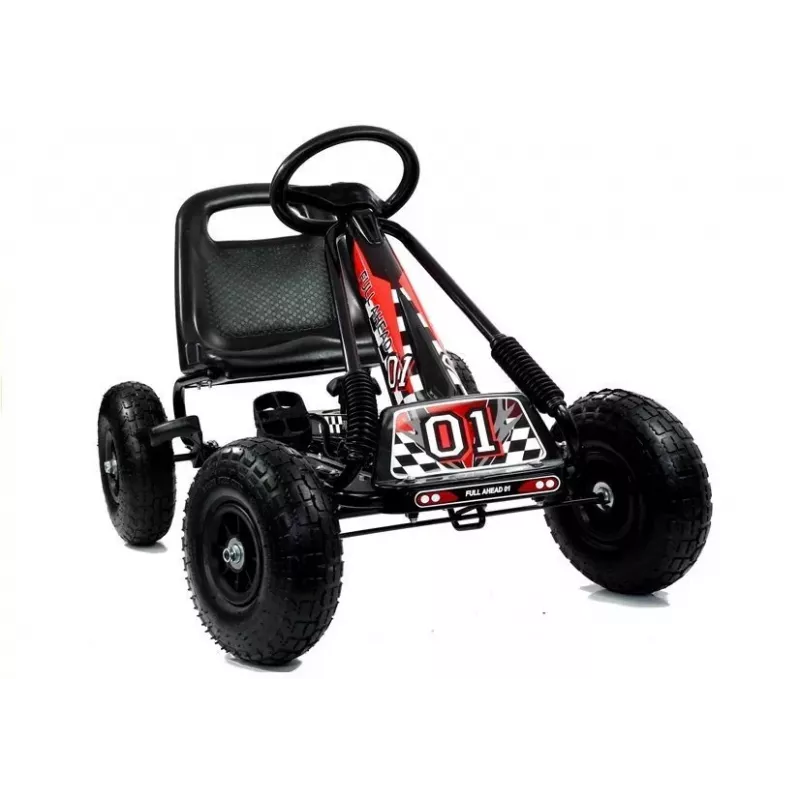 LEAN TOYS LEAN CARS A-15 Go-Cart Black Pumped Wheels