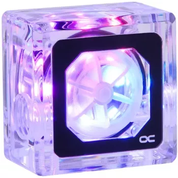 Alphacool Eisfluegel Aurora HighFlow aušinimo skysčio srauto indikatorius su tachometro signalu (permatomas)