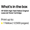 HP 203X didelės išeigos geltona tonerio kasetė (CF542X) | Originali HP LaserJet tonerio kasetė