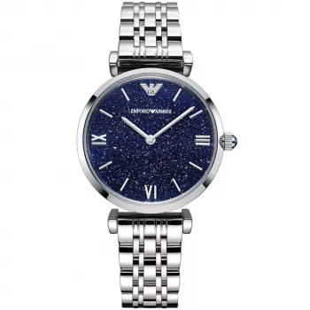 ARMANI Woman AR11091 Quartz Analog Watch 32mm Silver Stainless Steel Mesh