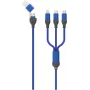 2GO 797360 USB laidas 1,2 m USB A/USB C/USB C/Micro-USB B/Lightning juoda - mėlyna