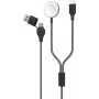 2GO 797385 USB-C magnetinis atsijungiantis kabelis, 1,8 m, USB-A į USB-C, pilkas