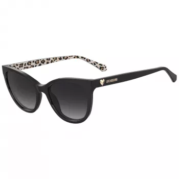 MOSCHINO LOVE Moteriški MOL072-S akiniai nuo saulės - stačiakampis acetatinis rėmelis, UV400 apsauga, 54/18/140 mm