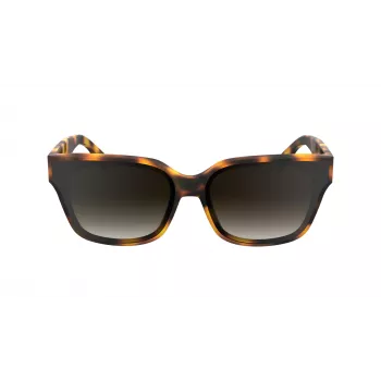 KARL LAGERFELD KL6161S-240 Moteriški kvadratiniai akiniai nuo saulės, Havana Brown su rudais gradientiniais lęšiais, 63/14/140 mm