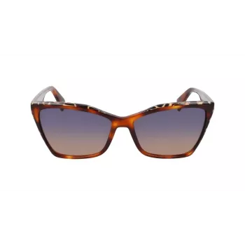 LIU JO Moteriški akiniai nuo saulės LJ796S-245 – Havana acetatinis drugelio rėmas su rudais gradientiniais lęšiais, 58/15/135 mm