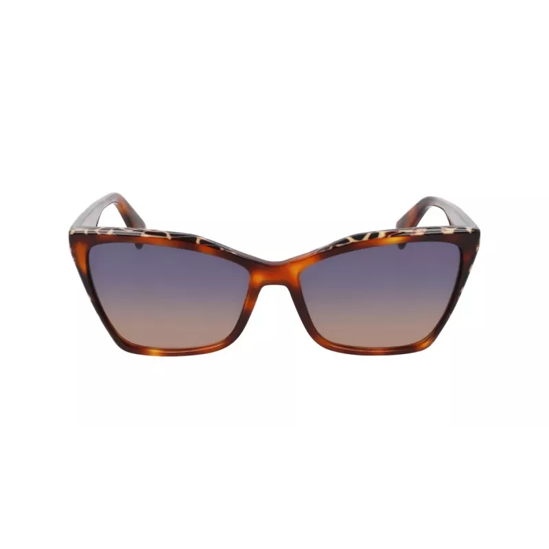 LIU JO Moteriški akiniai nuo saulės LJ796S-245 – Havana acetatinis drugelio rėmas su rudais gradientiniais lęšiais, 58/15/135 mm