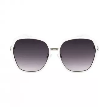 GUESS GF0407-21B Moteriški akiniai nuo saulės - 59 mm plastikinis rėmelis, UV400 apsauga
