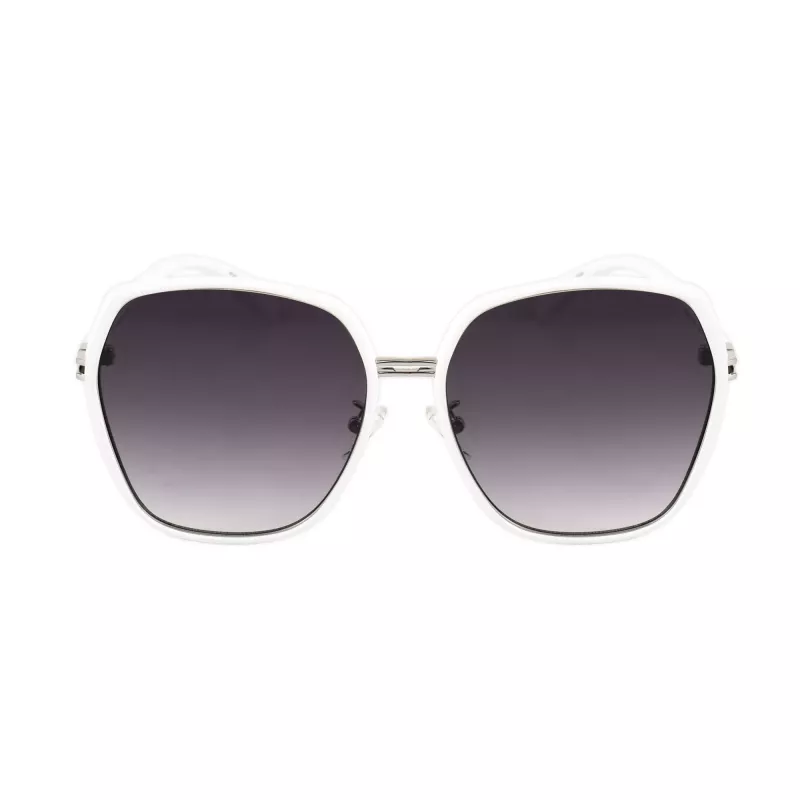 GUESS GF0407-21B Moteriški akiniai nuo saulės - 59 mm plastikinis rėmelis, UV400 apsauga