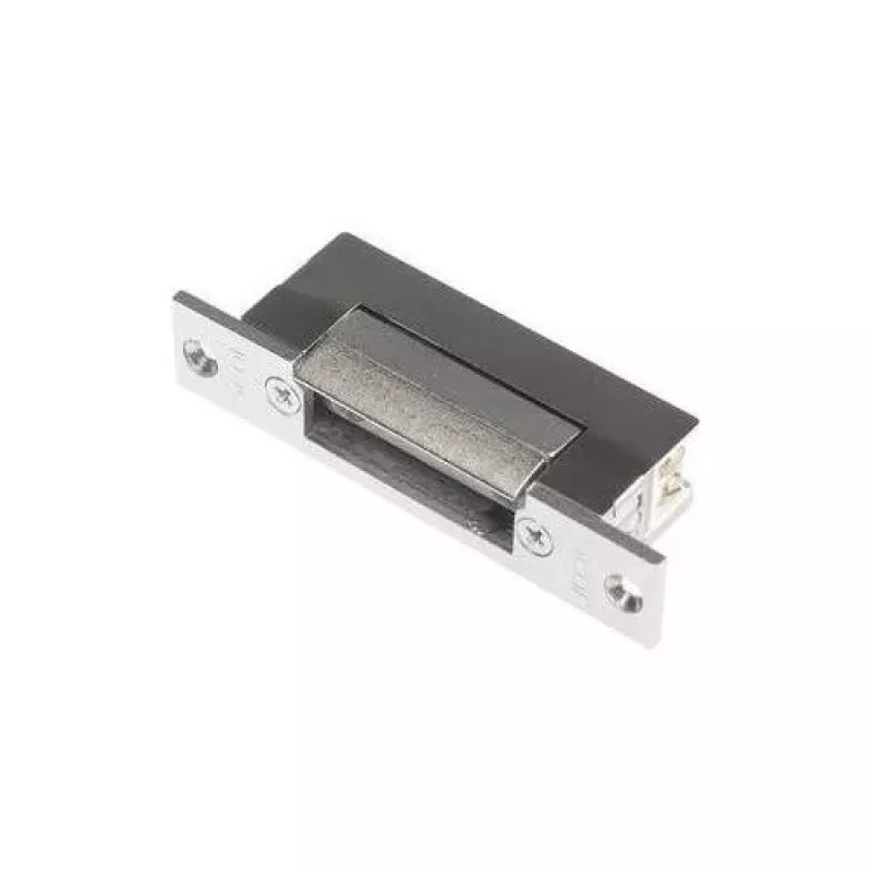 SCOT ES-S12AC/DC-B PROFI Simetrinis elektrinis užraktas su spyna, 12V AC/DC, Fail-Secure, 3000N laikymo jėga, pilka/sidabrinė