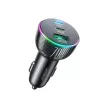 Joyroom 3-in-1 automobilinis įkroviklis su Bluetooth FM siųstuvu, 70W PD, juodas (JR-CL26)
