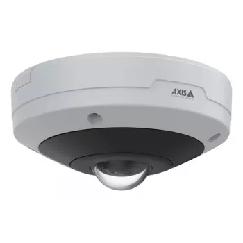 AXIS M4347-PLVE žuvies akies kamera su įmontuotais mikrofonais ir AXIS Object Analytics