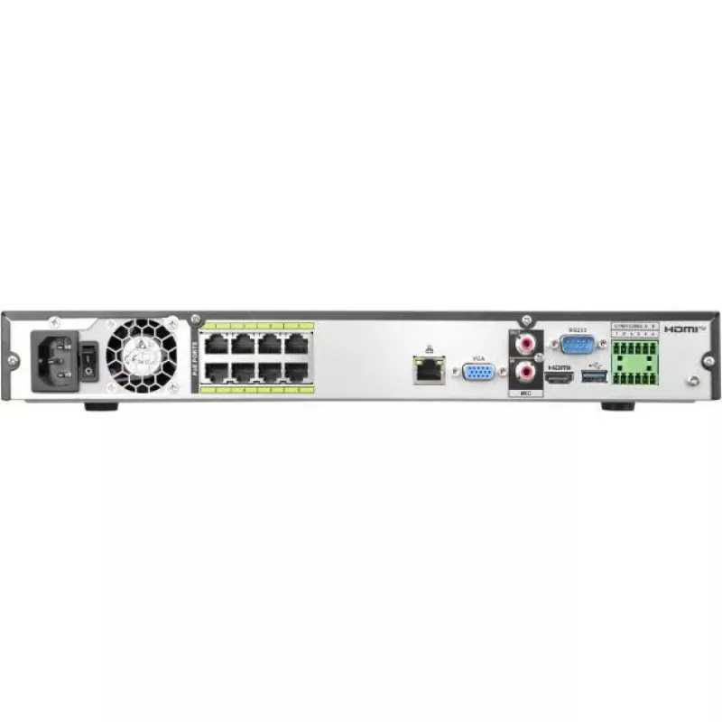 BCS LINE 8 kanalų 8K NVR su AI ir 8 PoE prievadais BCS-L-NVR0802-A-8K-8P-Ai2