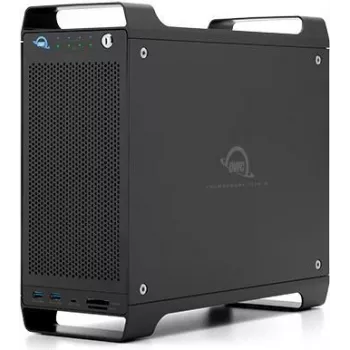 OWC ThunderBay Flex 8 - 8-jų vietų saugykla / dokas / PCIe korpusas su 2x Thunderbolt 3 prievadais, SoftRAID XT, juodas