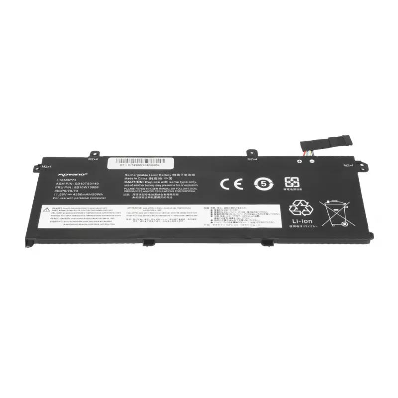 MITSU baterija L18M3P73, skirta Lenovo ThinkPad T490 T495 P43s P14s - 4350 mAh (50 Wh)