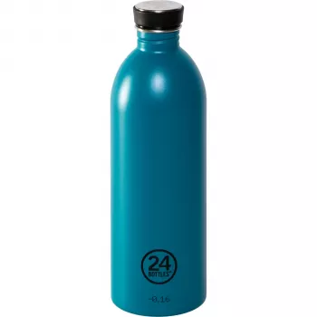 24Bottles Atlantic Bay 1000 ml nerūdijančio plieno vandens butelis - mėlynas - Fitnesas, žygiai, sportas