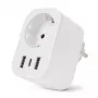 ENTAC Smart WiFi Plug 1x Schuko su 2x USB-A ir 1x USB-C, balta